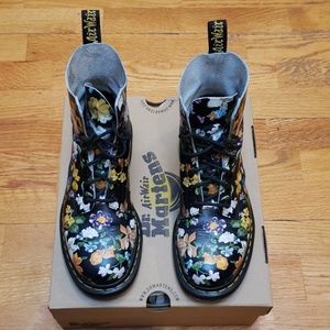 Dr. Martens AirWair Ankle Boots with Floral Design